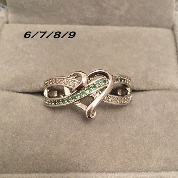 GREN HEART INFINITY PROMISE RING - Picture 1 of 3